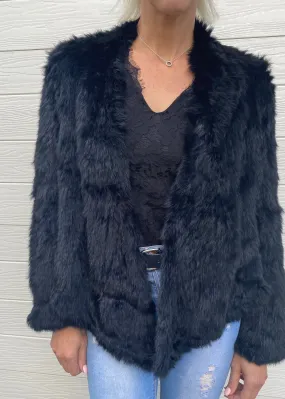 Ada Fur Jacket - Black