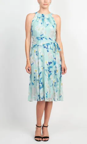 Adrianna Papell AP1D104534 - Halter Neck Floral Midi Dress