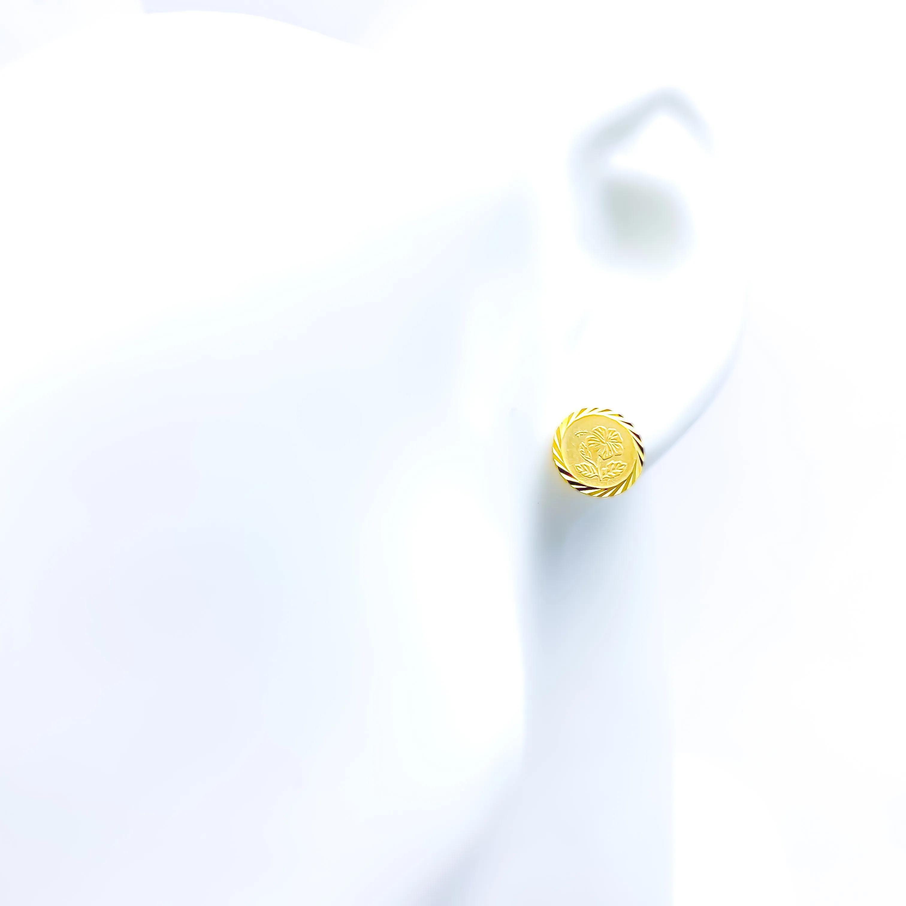 Beautiful Blooming 22k Gold Coin Earrings