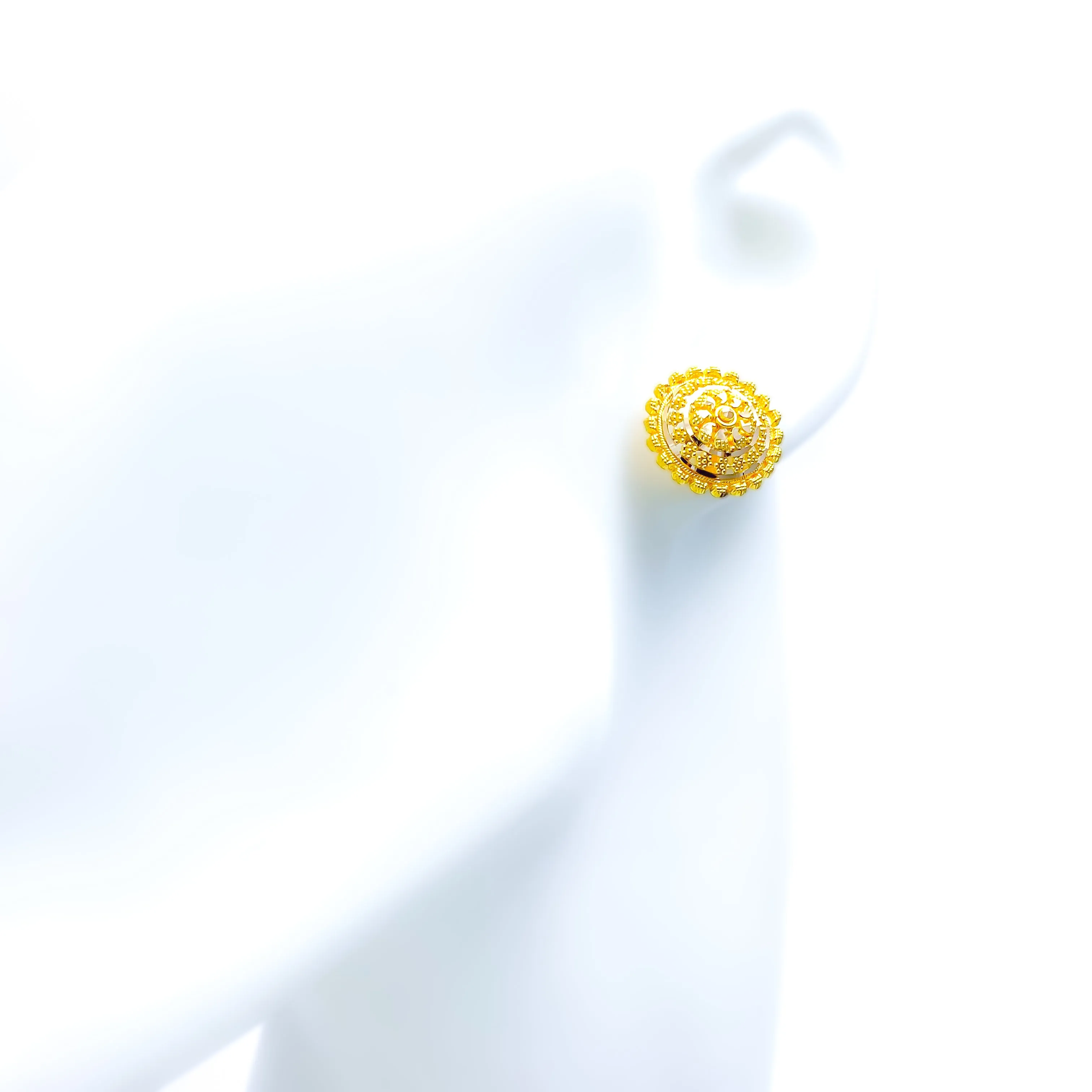 Beautiful Jazzy Flower 22k Gold Earrings