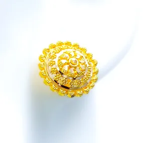 Beautiful Jazzy Flower 22k Gold Earrings