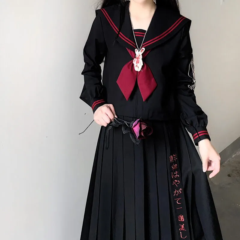 [Bloody Black] JK Dark embroidery uniform set