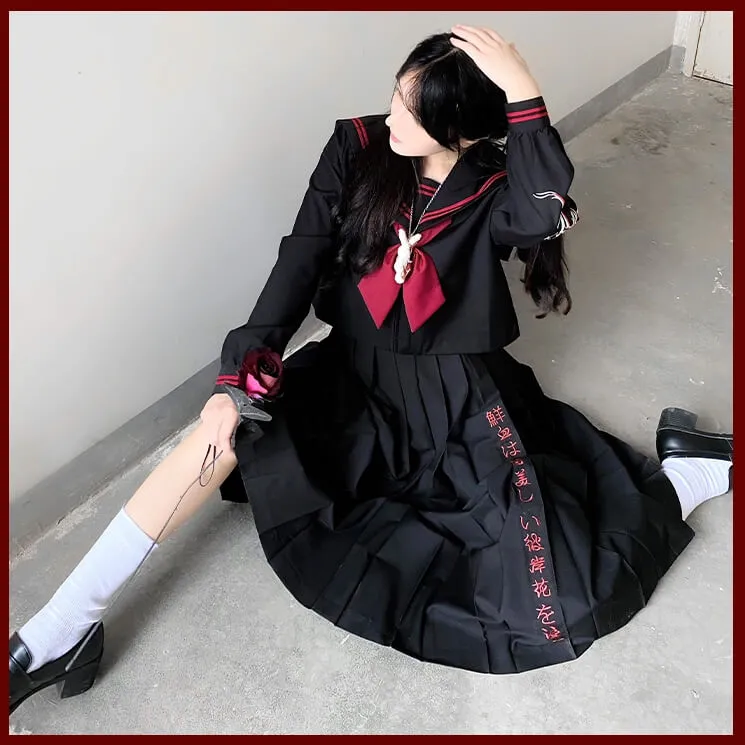 [Bloody Black] JK Dark embroidery uniform set