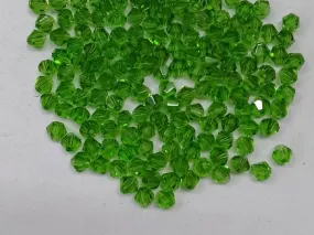 Bright Green New Cut Crystal Glass Beads- 4 mm (Wholesale)