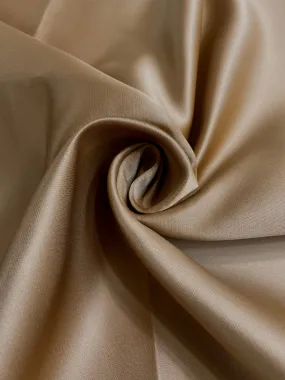 Champagne Beige Italian Double Face Poly Satin