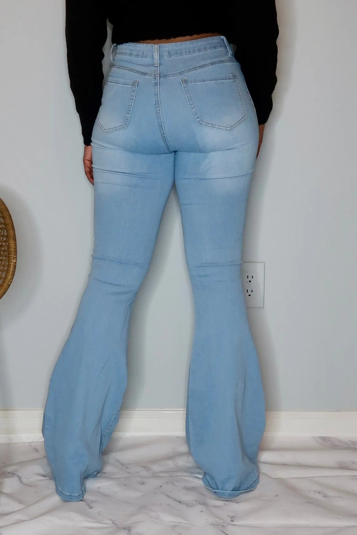 Curves Ahead Flare Jeans- Light