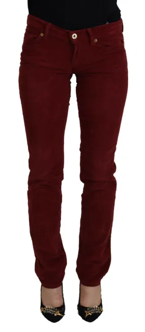 Dolce & Gabbana Chic Maroon Corduroy Pants