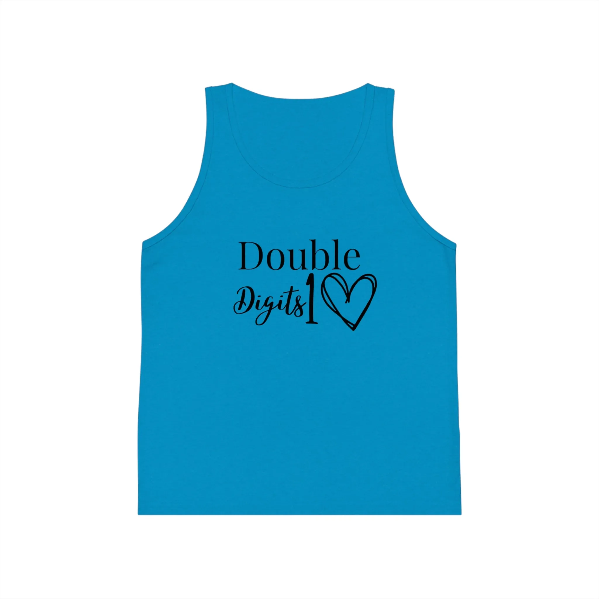 Double Digits Kids Tank Top, Ten year old birthday shirts, matching group 10 year old shirts, birthday favor