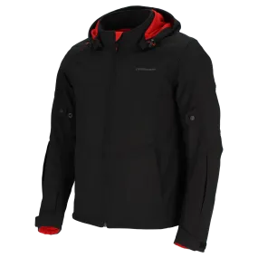 DRIRIDER BLVD WP SOFT SHELL BLACK TEXTILE HOODIE JACKET