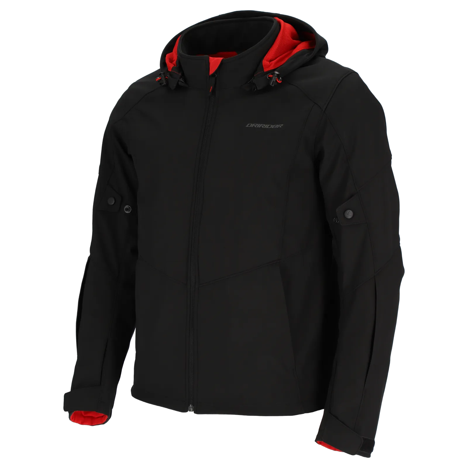 DRIRIDER BLVD WP SOFT SHELL BLACK TEXTILE HOODIE JACKET