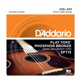 EFT15 Phosphor Bronze Flat Tops, Extra Light, 10-47