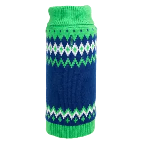 Fairisle Knit Sweater | Green & Blue