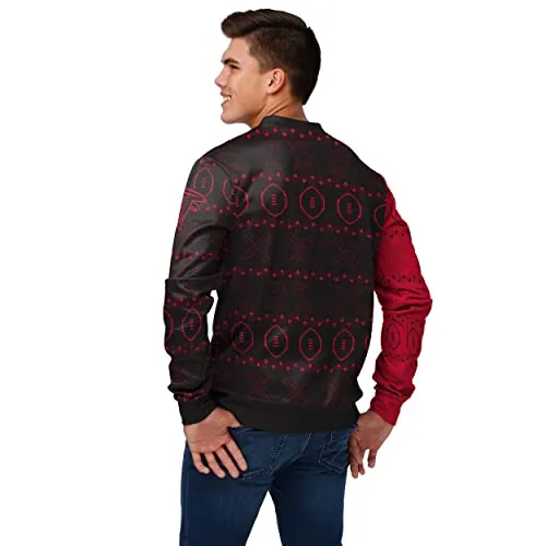 FOCO Men's NFL Printed Primary Logo Lightweight Holiday Sweater, Tampa Bay Buccaneers, Medium