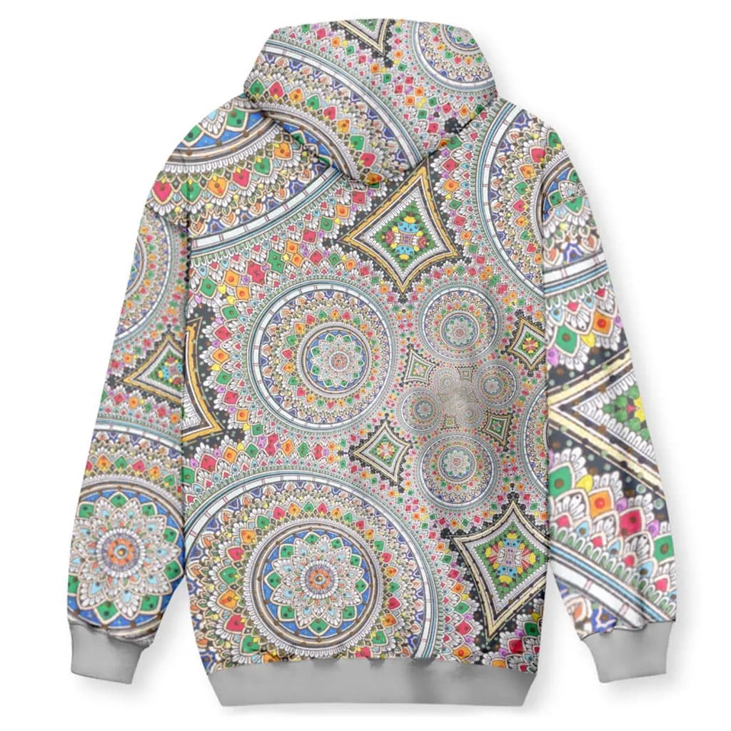 Infinite Mandala Men's Zip-Up Hoodie