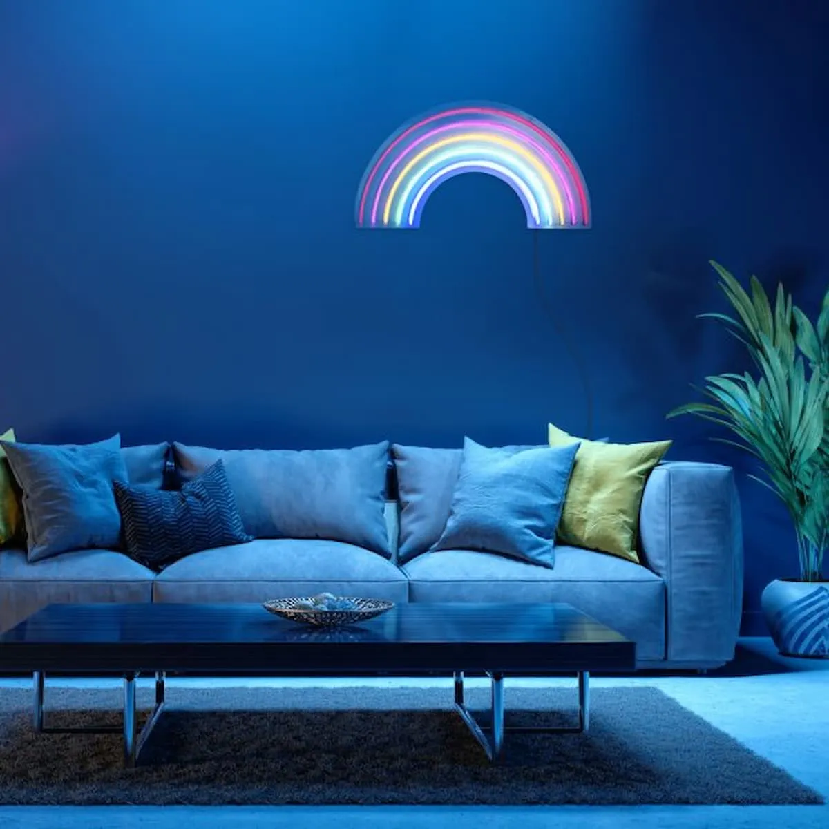 LED Wall Light Rainbow Multicolour USB Cord Switch - 85024-70