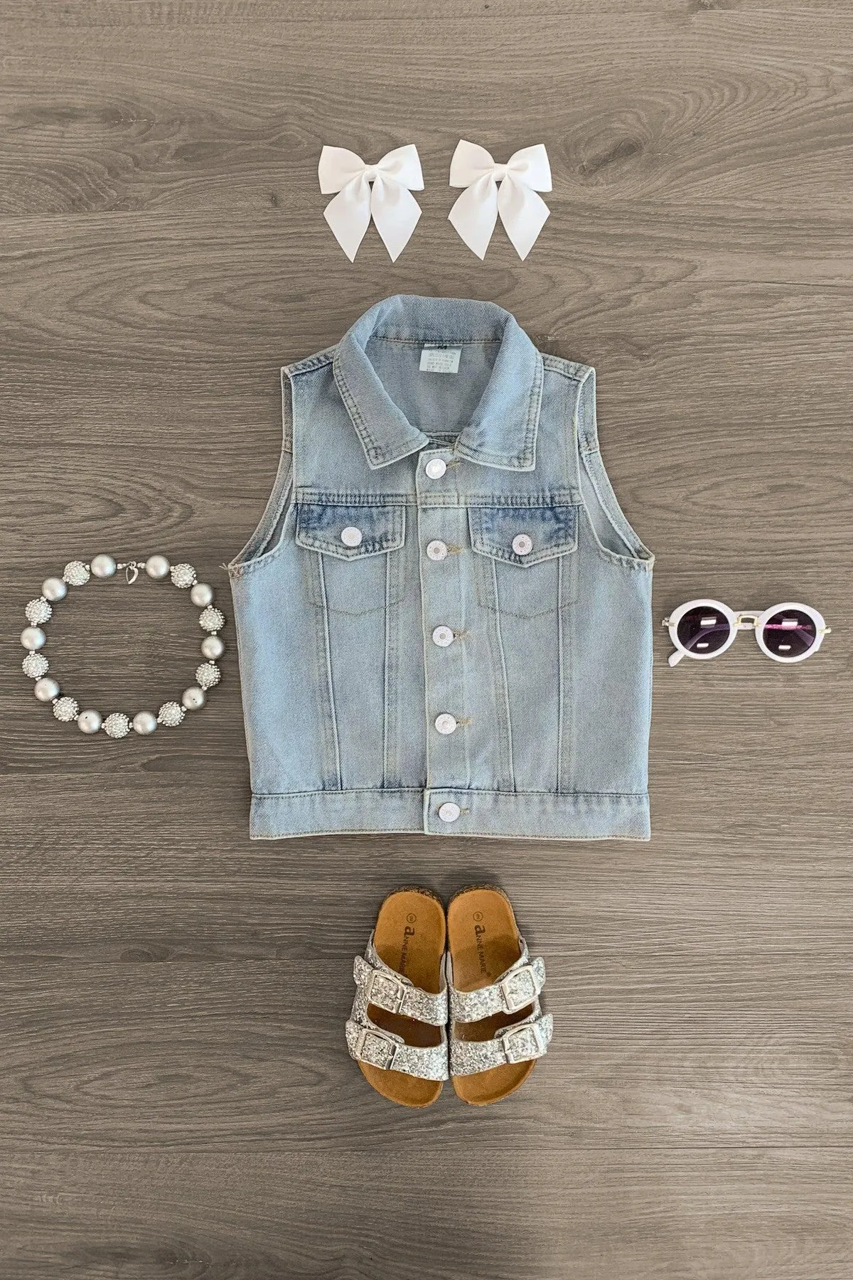 Light Blue Denim Vest