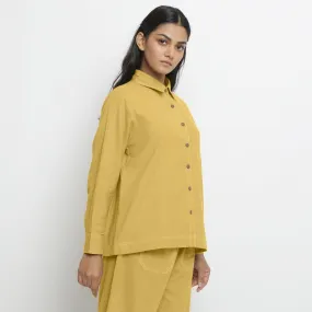 Light Yellow Handspun Cotton Button-Down Shirt