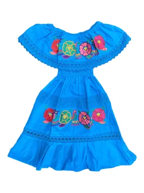 Mexican Victoria Turquoise Girl Dress