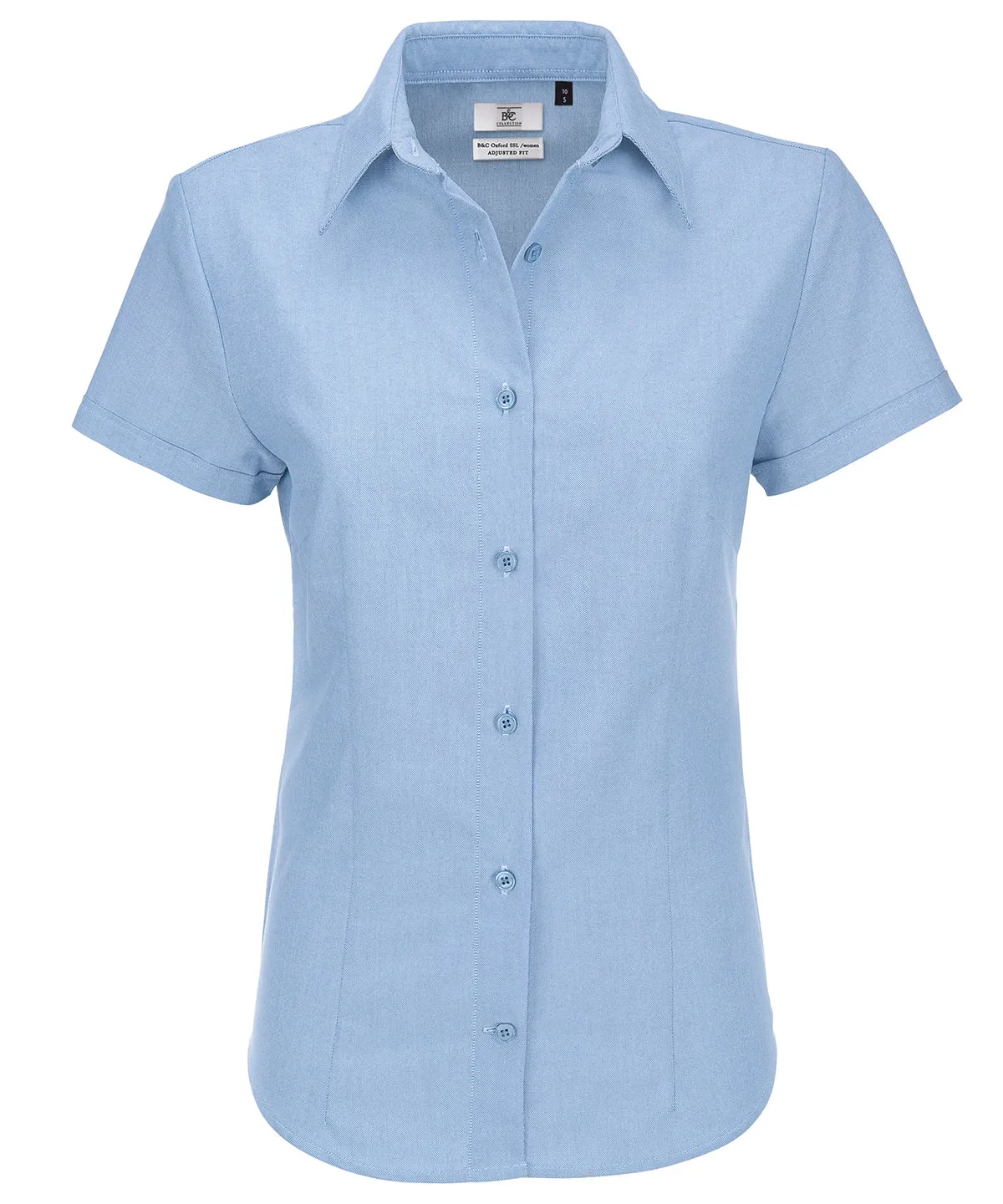 Oxford Blue - B&C Oxford short sleeve /women