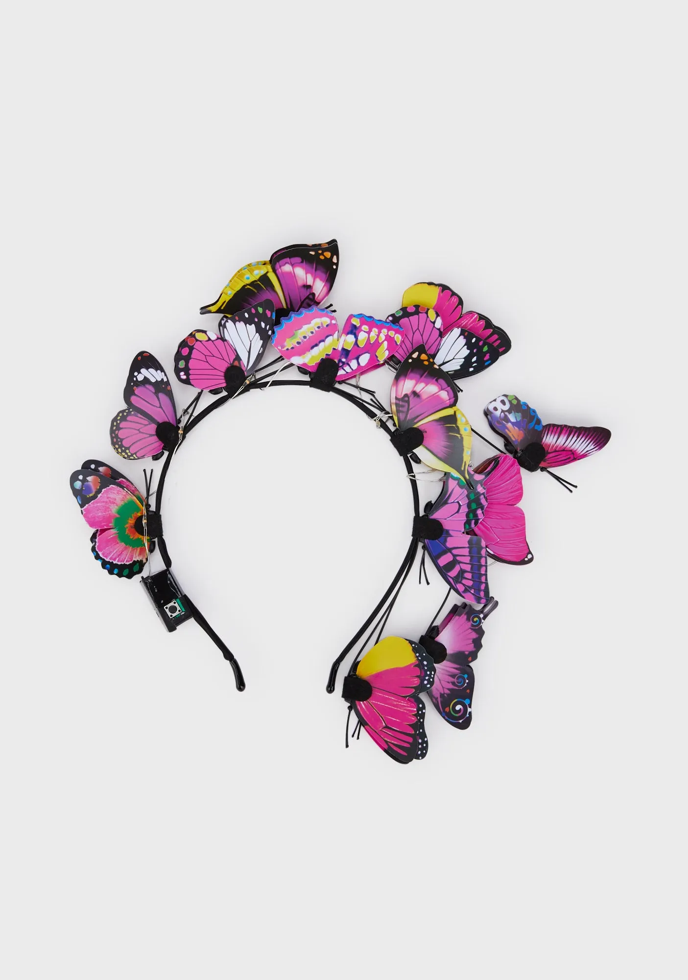 Pink Light-Up Butterflies Headband