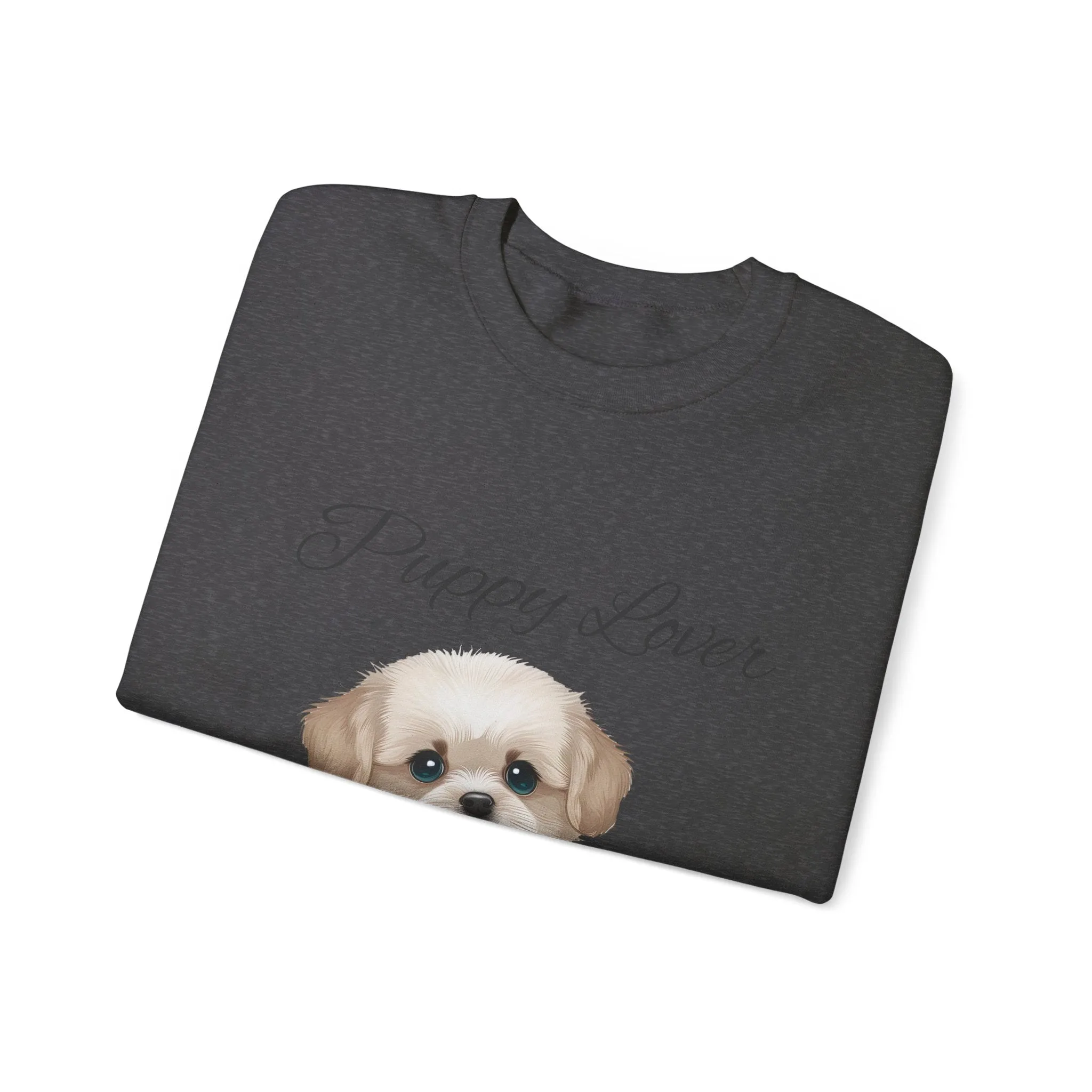 Puppy Lover Sweatshirt Comfy Unisex Crewneck Sweatshirt for Dog Mom