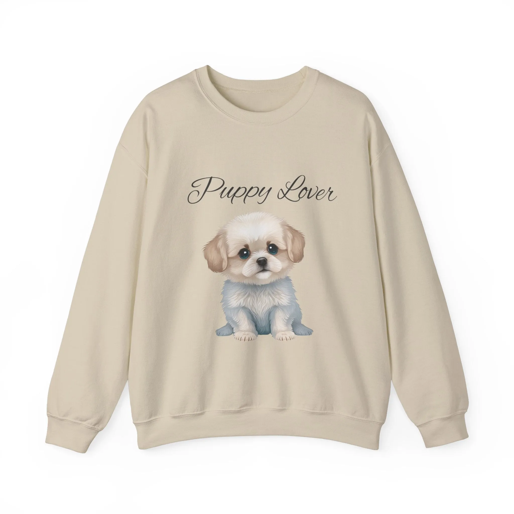 Puppy Lover Sweatshirt Comfy Unisex Crewneck Sweatshirt for Dog Mom