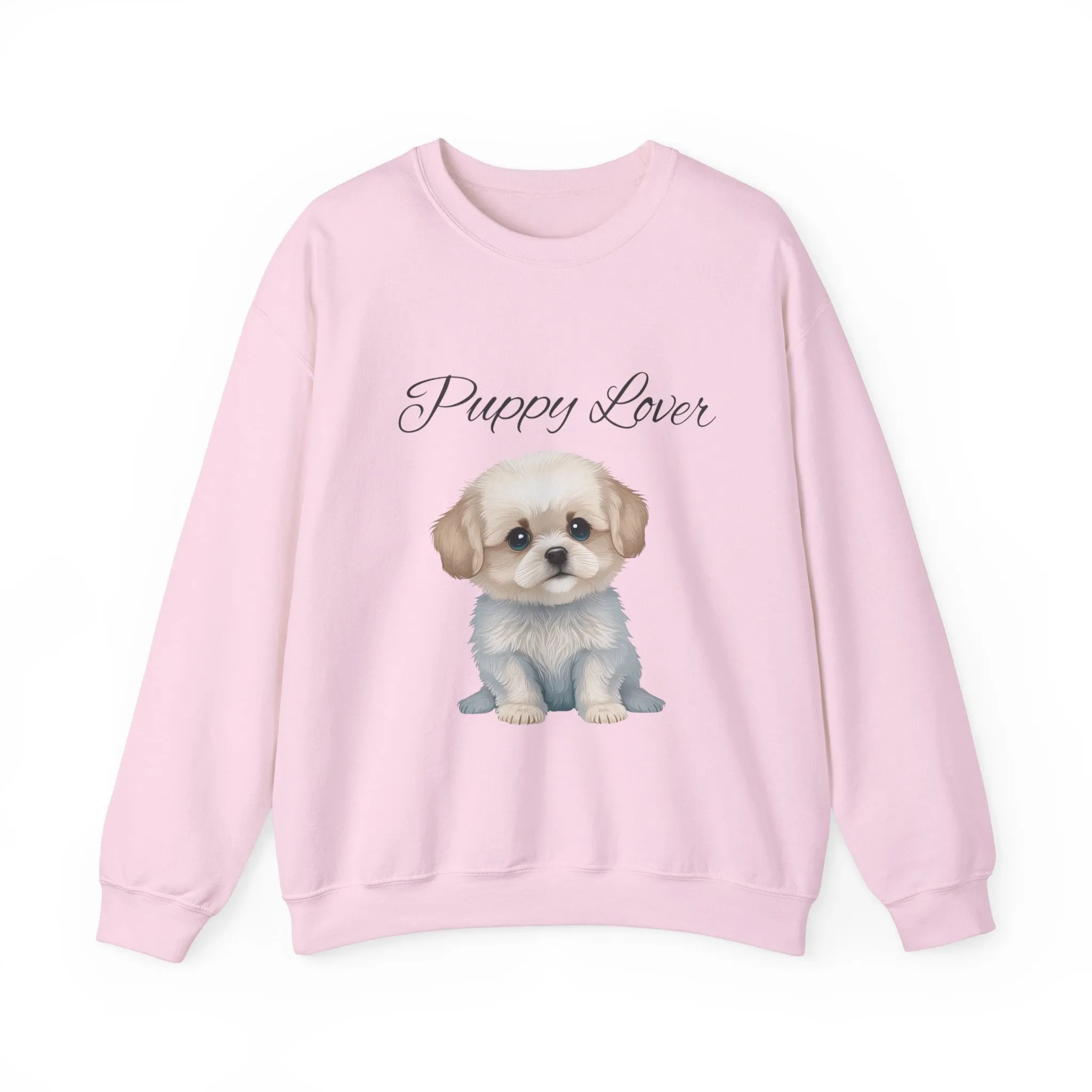 Puppy Lover Sweatshirt Comfy Unisex Crewneck Sweatshirt for Dog Mom