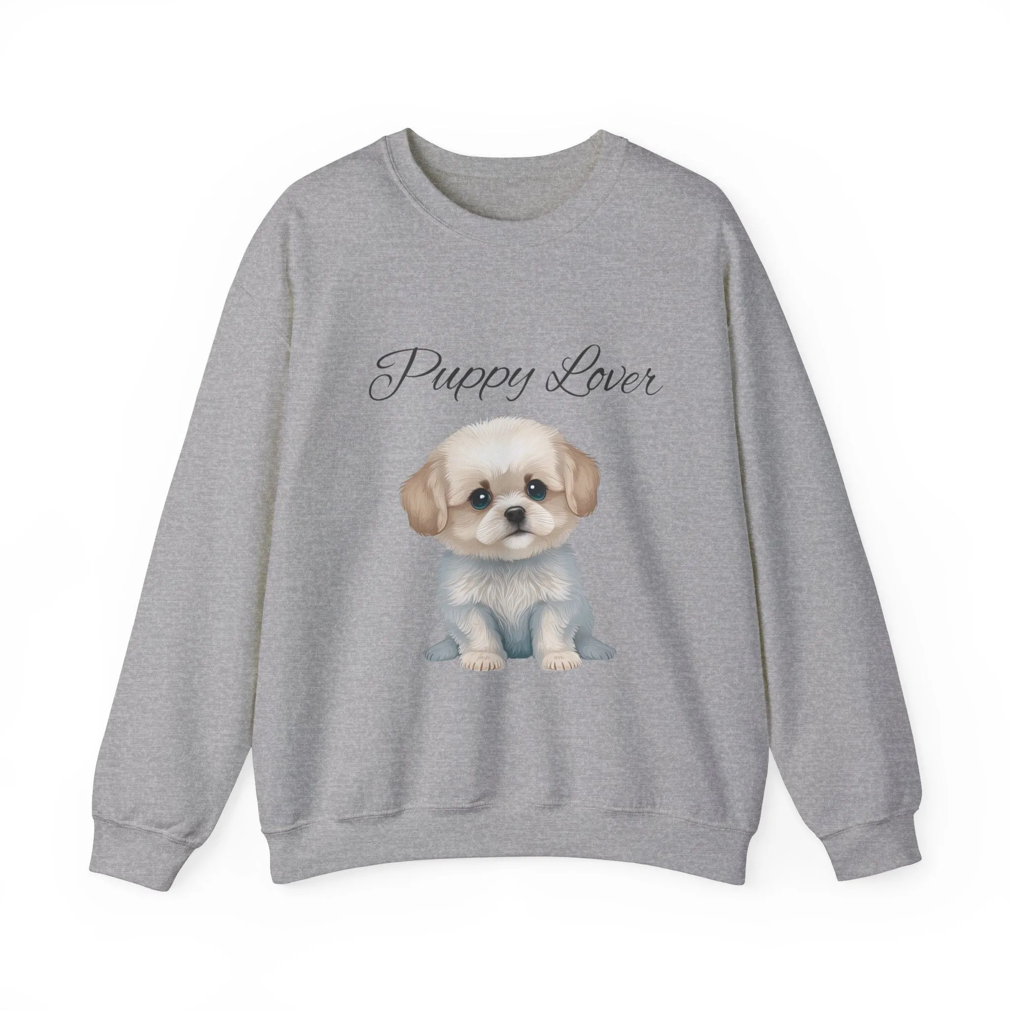 Puppy Lover Sweatshirt Comfy Unisex Crewneck Sweatshirt for Dog Mom