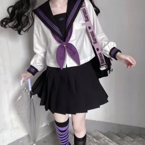 [Purple White/ Black] JK aesthetic uniform set