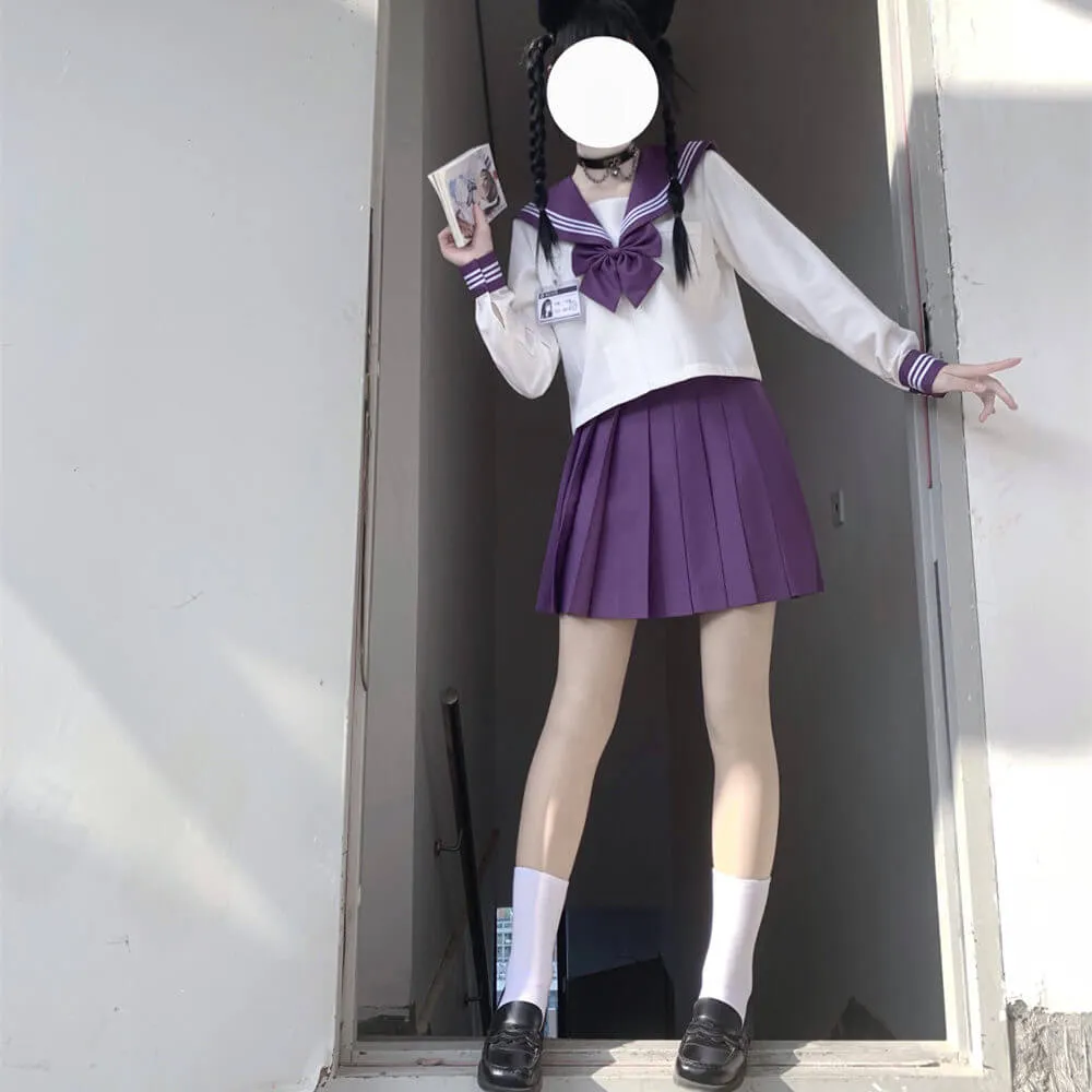 [Purple White] JK sailor girl school uniform set