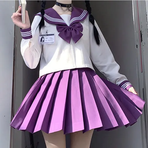 [Purple White] JK sailor girl school uniform set