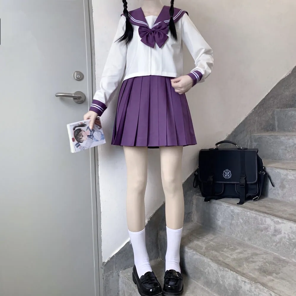 [Purple White] JK sailor girl school uniform set