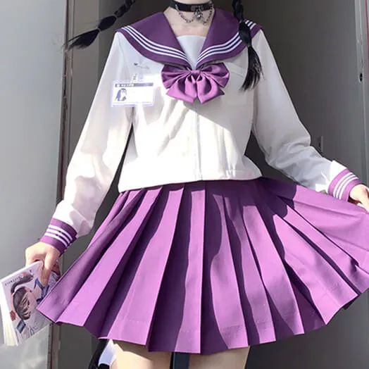 [Purple White] JK sailor girl school uniform set