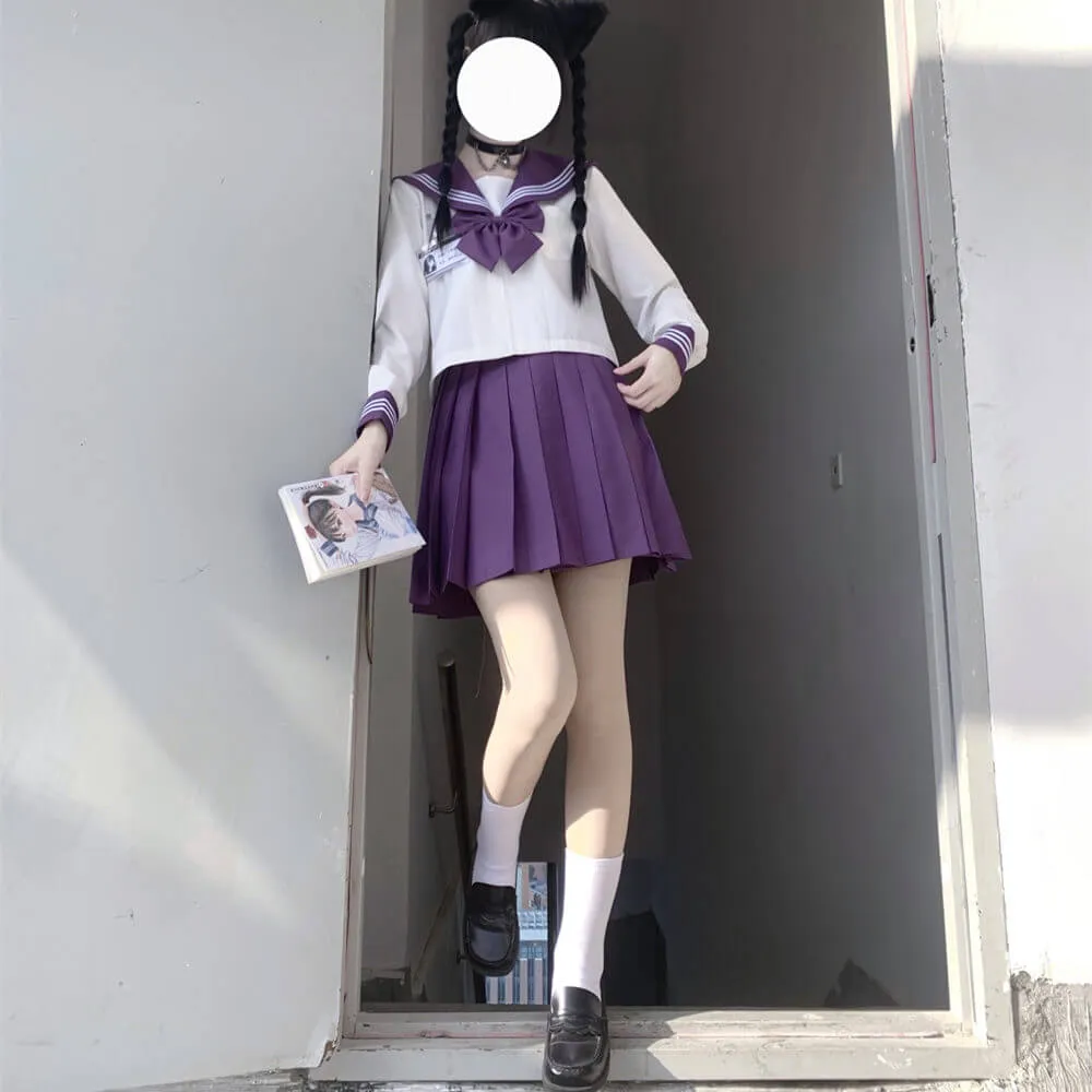 [Purple White] JK sailor girl school uniform set