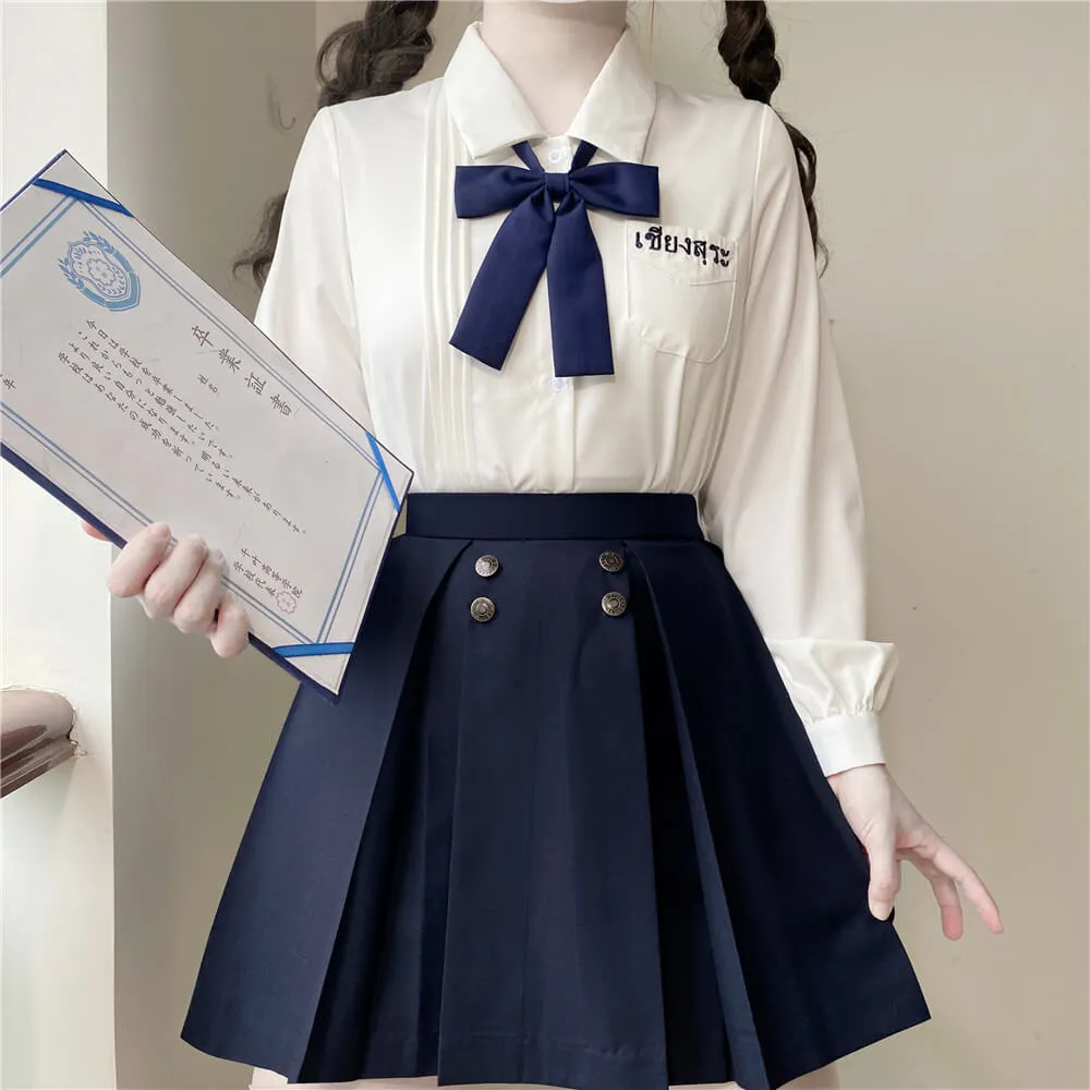 [Purple White Navy] kawaii girl school uniform set