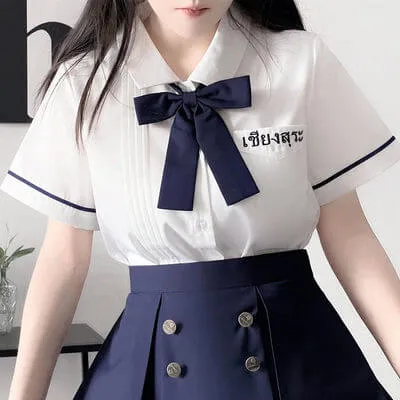 [Purple White Navy] kawaii girl school uniform set