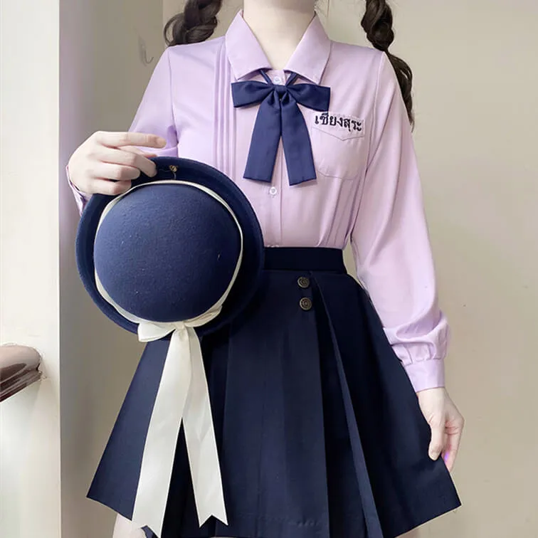 [Purple White Navy] kawaii girl school uniform set