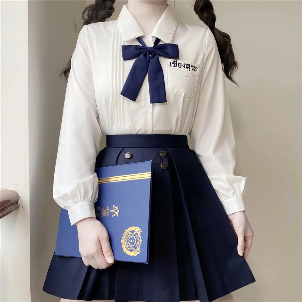 [Purple White Navy] kawaii girl school uniform set