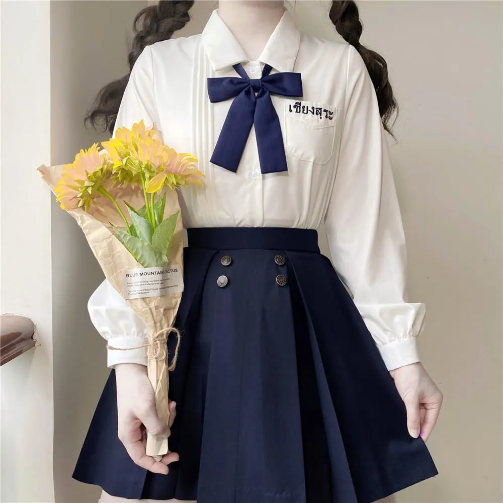 [Purple White Navy] kawaii girl school uniform set