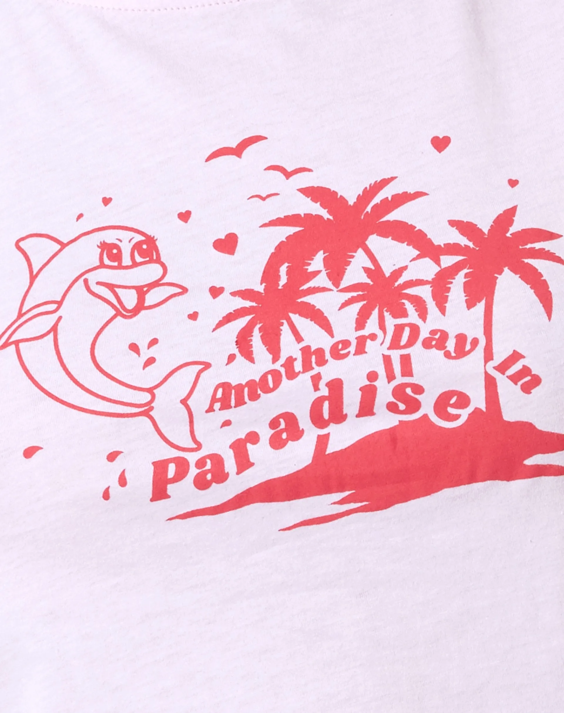 Shrunk Tee in Baby Pink Paradise Dolphin