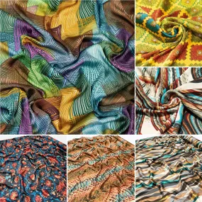 Silky Crepe de Chine Digital Prints