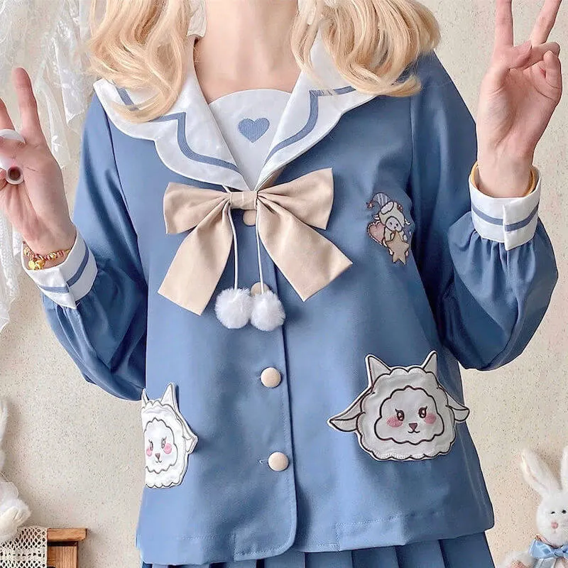 [Soft Sheep] JK cute blue uniform set