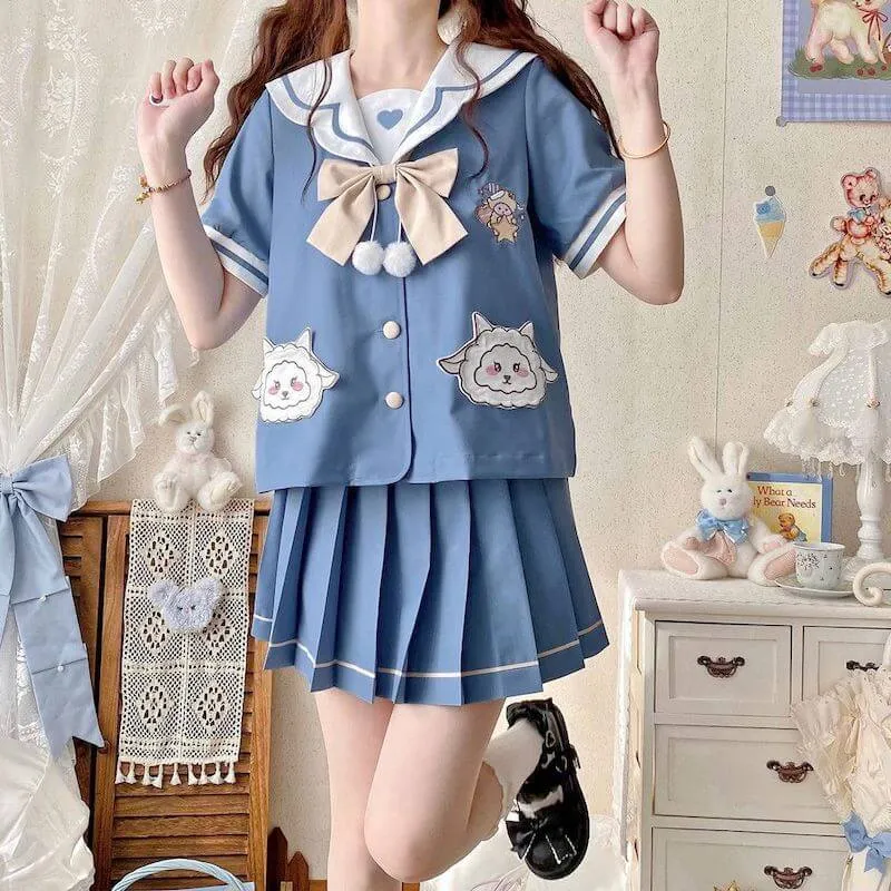 [Soft Sheep] JK cute blue uniform set