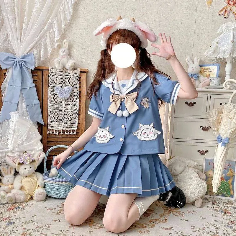 [Soft Sheep] JK cute blue uniform set