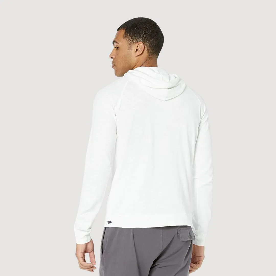 Soft Slub Long Sleeve Hoodie (White)