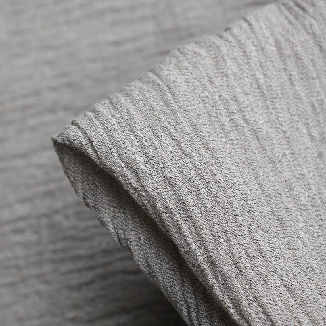 Stone Crinkle Linen