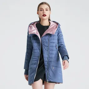 Women's Spring/Autumn Polyester Windproof Warm Coat